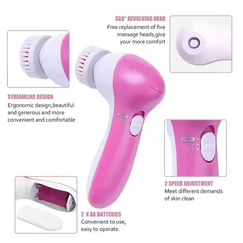 5-in-1 Facial Cleanser Massager